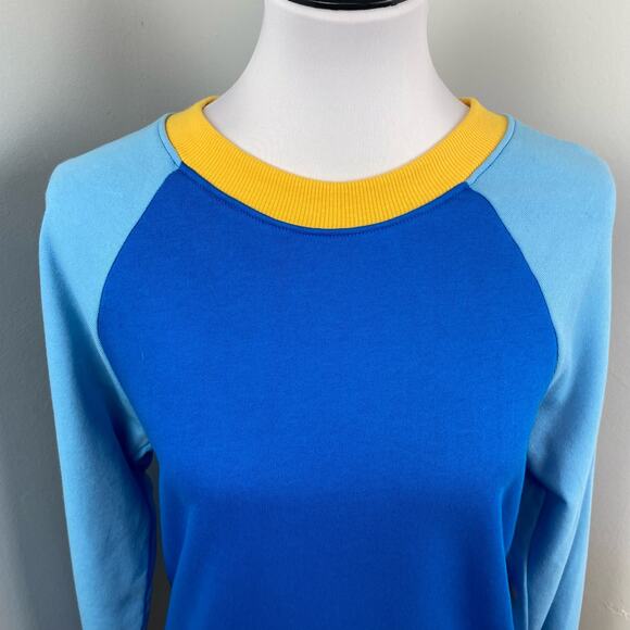 Warm Blue and Yellow Sweatshirt - Picture 5 of 11